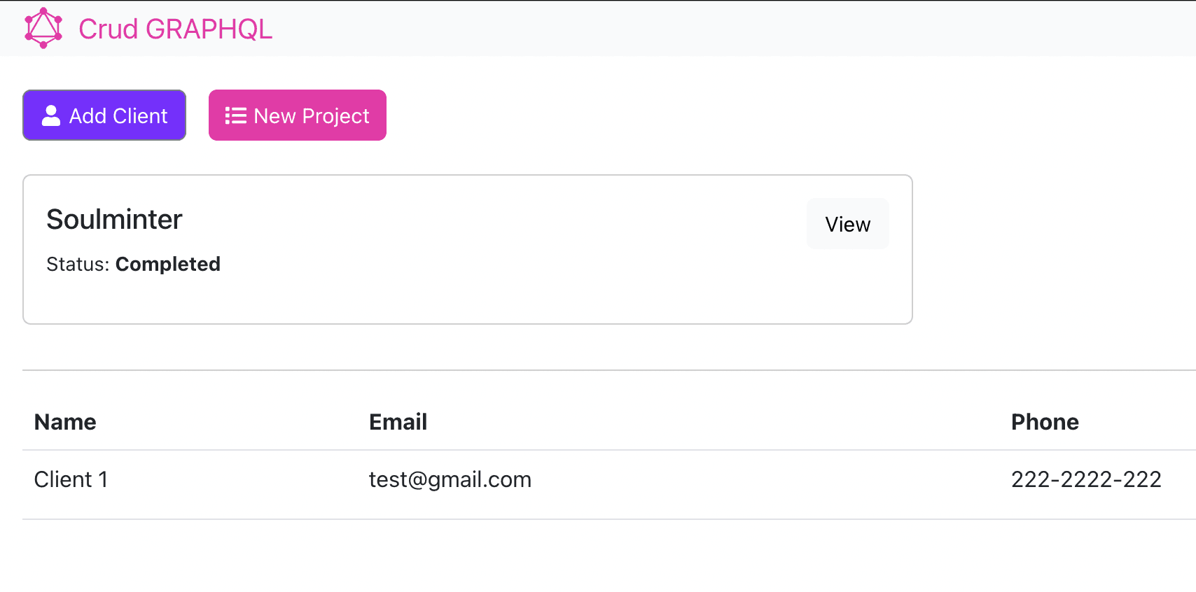 GraphQL CRUD